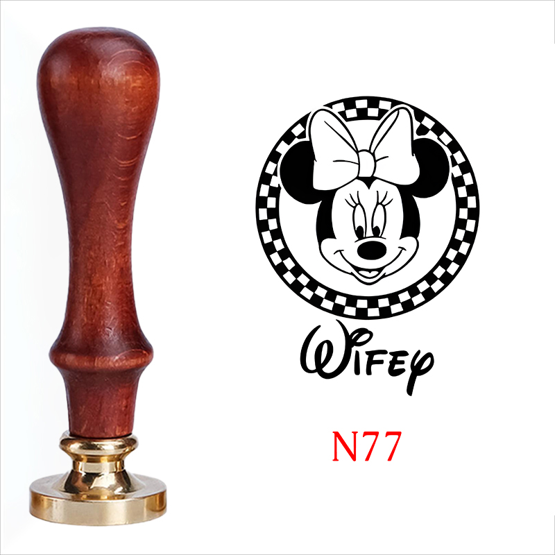 Personalized Custom Wax Seal Stamp with Wooden Handle Your Logo Design N64-N83 - Picture 19 of 25