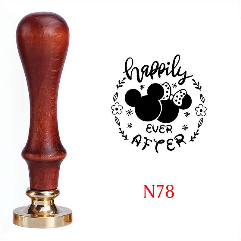 Personalized Custom Wax Seal Stamp with Wooden Handle Your Logo Design N64-N83 - Picture 20 of 25
