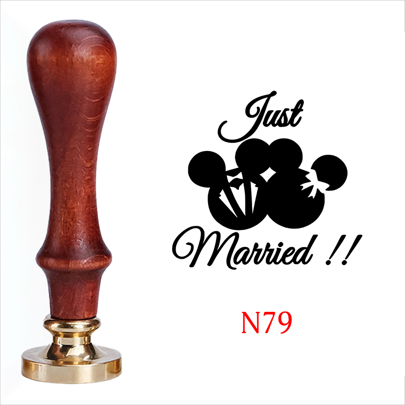 Personalized Custom Wax Seal Stamp with Wooden Handle Your Logo Design N64-N83 - Picture 21 of 25