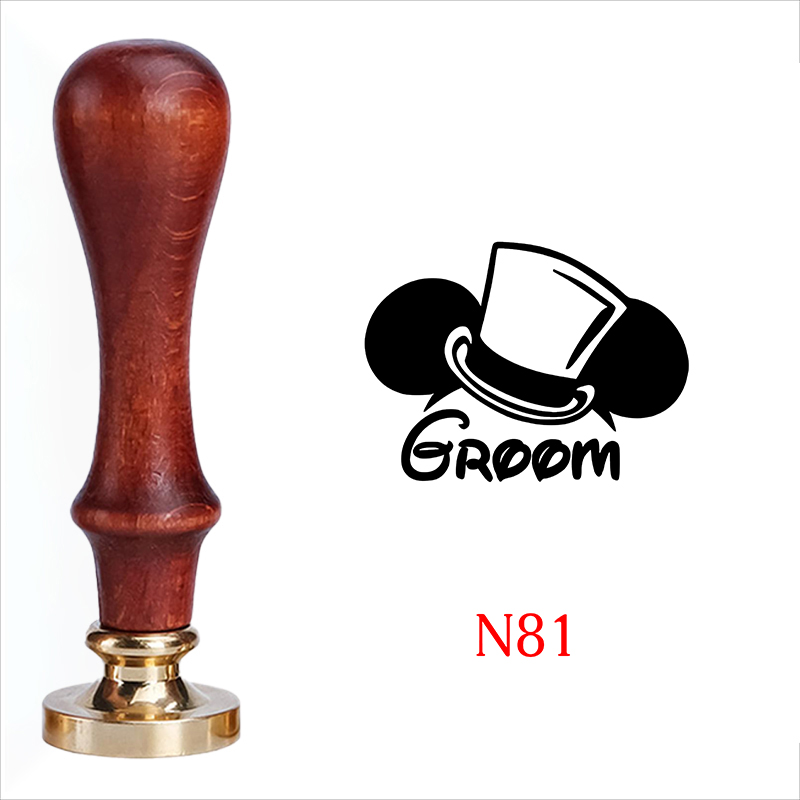 Personalized Custom Wax Seal Stamp with Wooden Handle Your Logo Design N64-N83 - Picture 23 of 25
