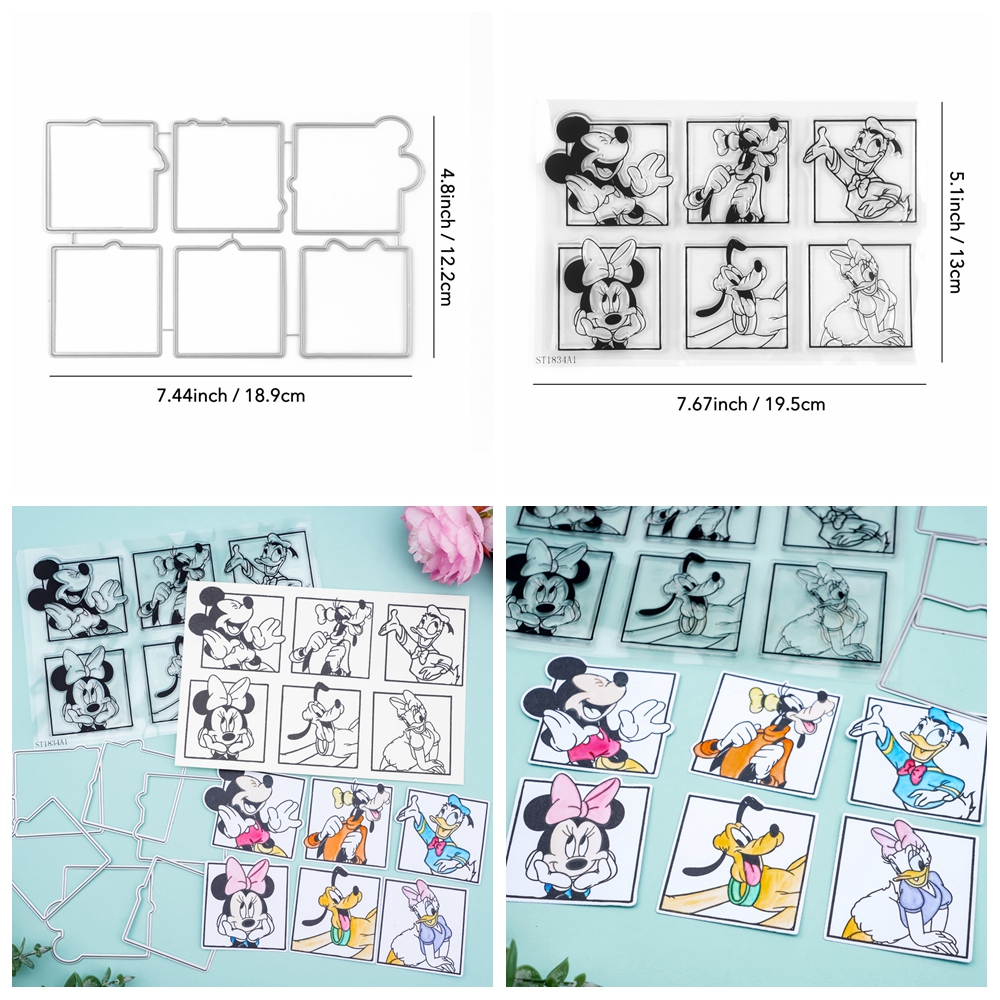 Carino cartone animato metallo fustelle da taglio set di timbri per fai da te scrapbooking creazione di carte artigianali - Foto 13 di 24