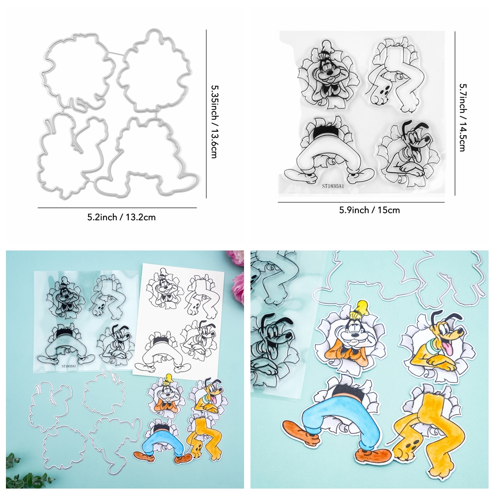 Carino cartone animato metallo fustelle da taglio set di timbri per fai da te scrapbooking creazione di carte artigianali - Foto 14 di 24