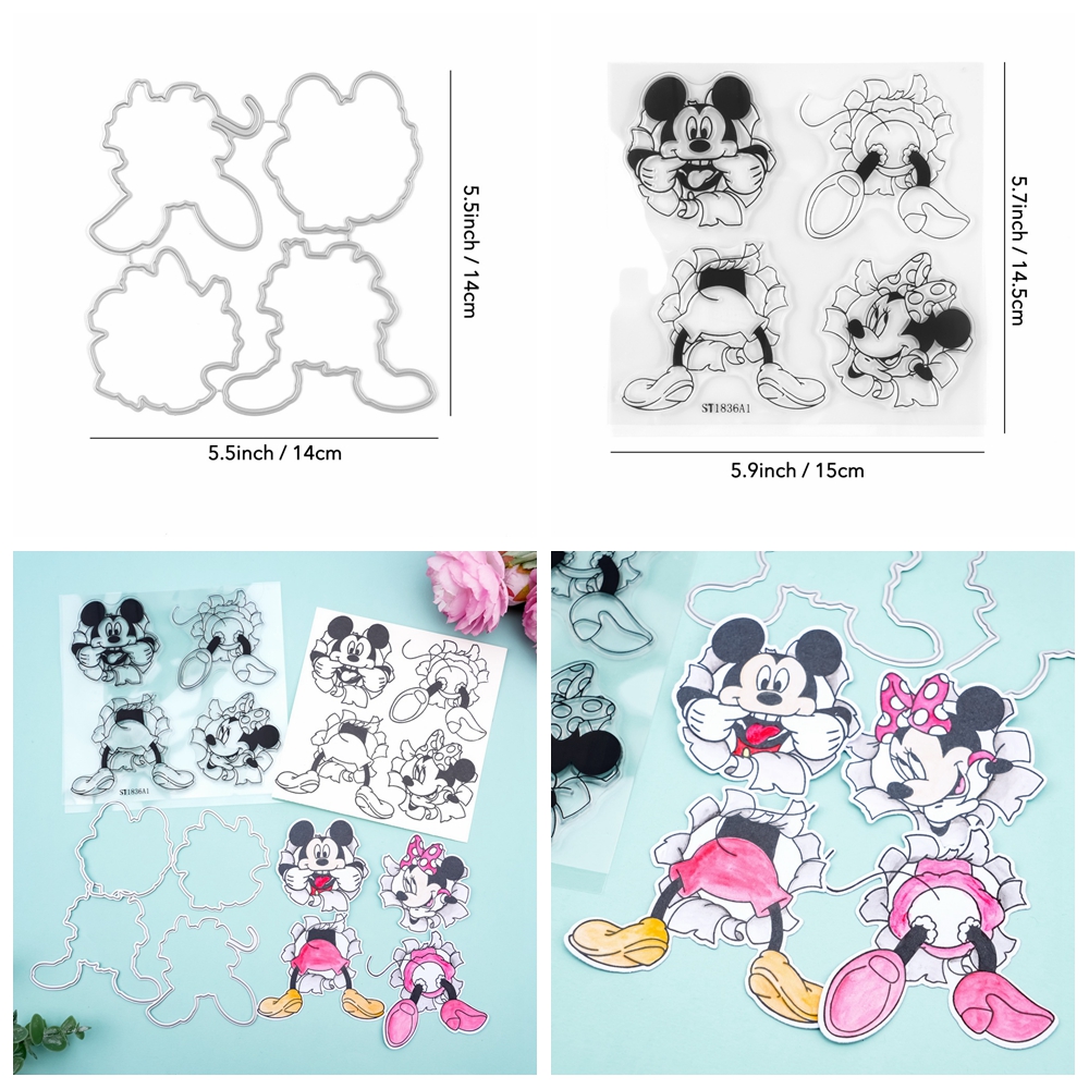 Carino cartone animato metallo fustelle da taglio set di timbri per fai da te scrapbooking creazione di carte artigianali - Foto 15 di 24
