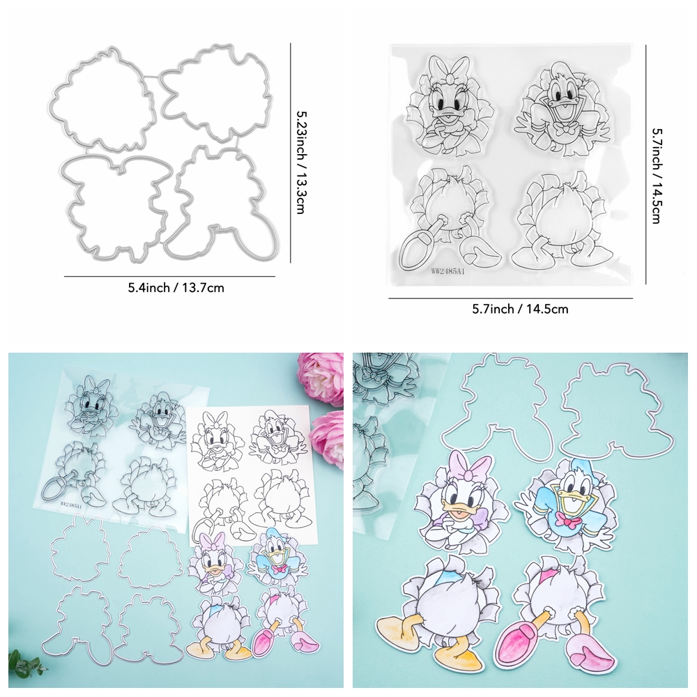 Carino cartone animato metallo fustelle da taglio set di timbri per fai da te scrapbooking creazione di carte artigianali - Foto 20 di 24