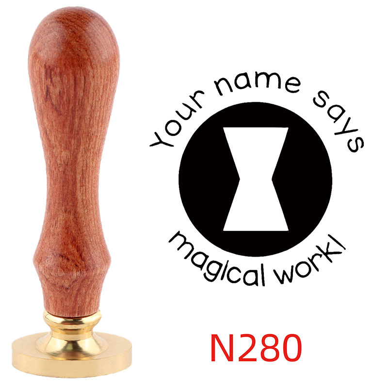 Personalized Custom Wax Seal Stamp with Wooden Handle Your Logo Design N278-N290 - Picture 6 of 16