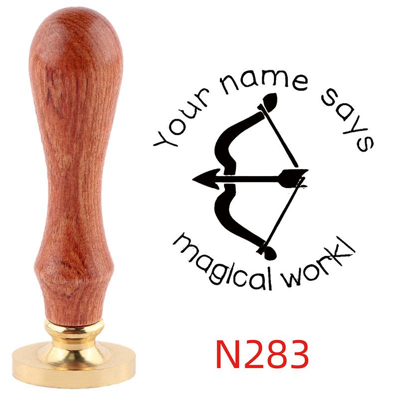 Personalized Custom Wax Seal Stamp with Wooden Handle Your Logo Design N278-N290 - Picture 9 of 16