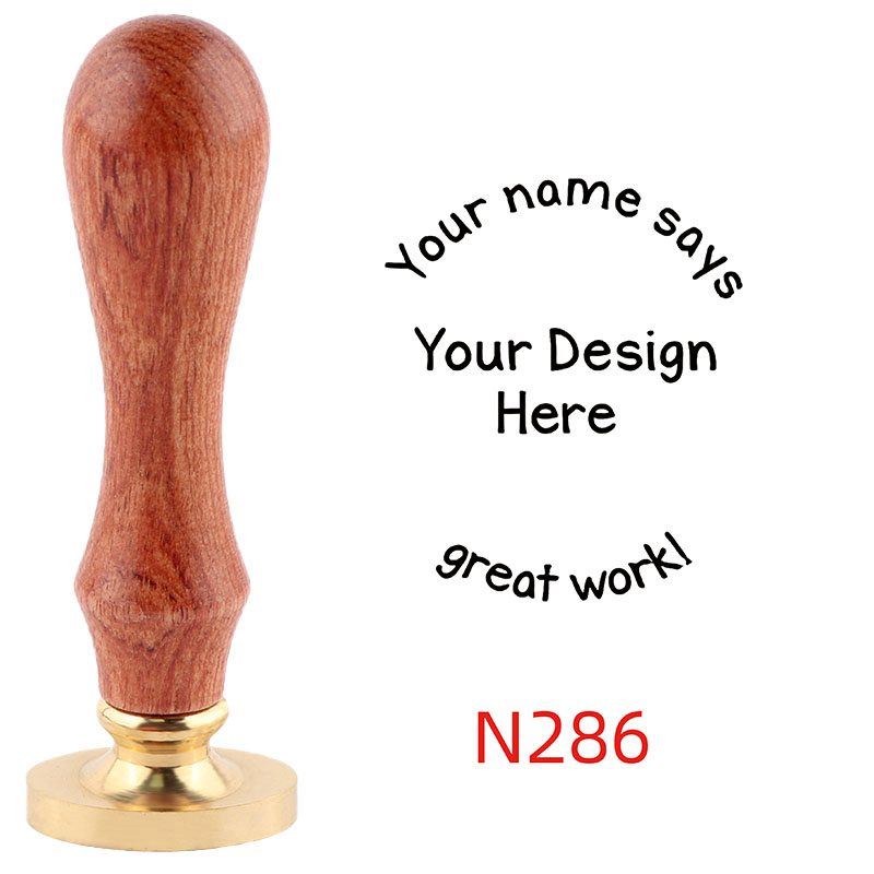 Personalized Custom Wax Seal Stamp with Wooden Handle Your Logo Design N278-N290 - Picture 12 of 16