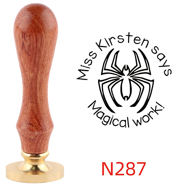 Personalized Custom Wax Seal Stamp with Wooden Handle Your Logo Design N278-N290 - Picture 13 of 16