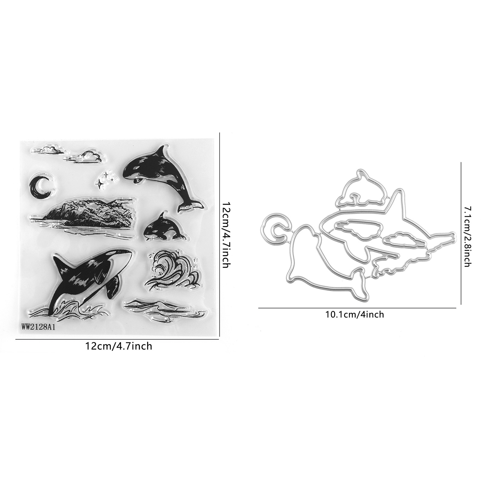 Flower Animals Wish Clear Stamps Metal Cutting Dies Diy Scrapbooking Card Making