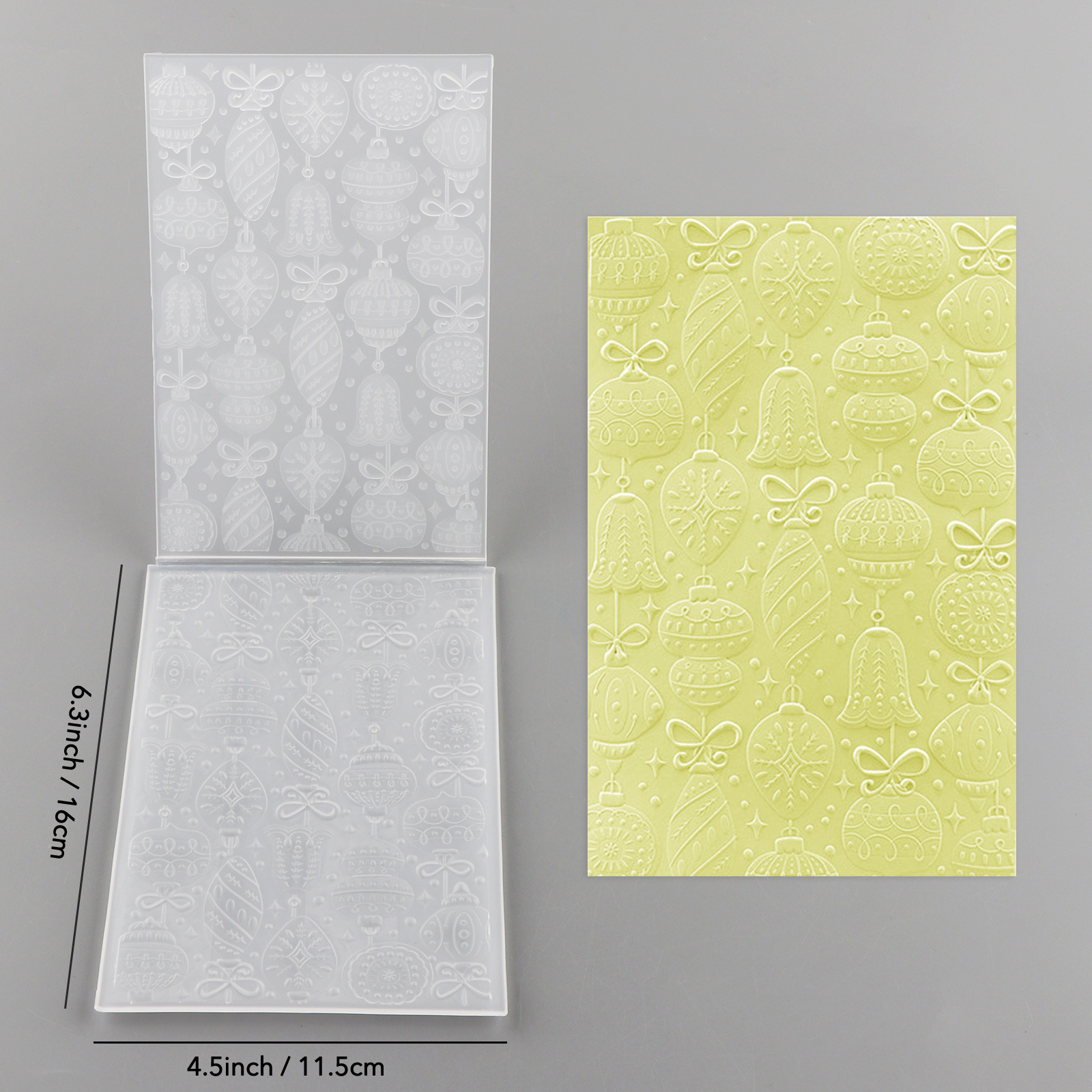 Christmas Tree Poinsettia Background Textures Fades 3D Embossing Folder Template