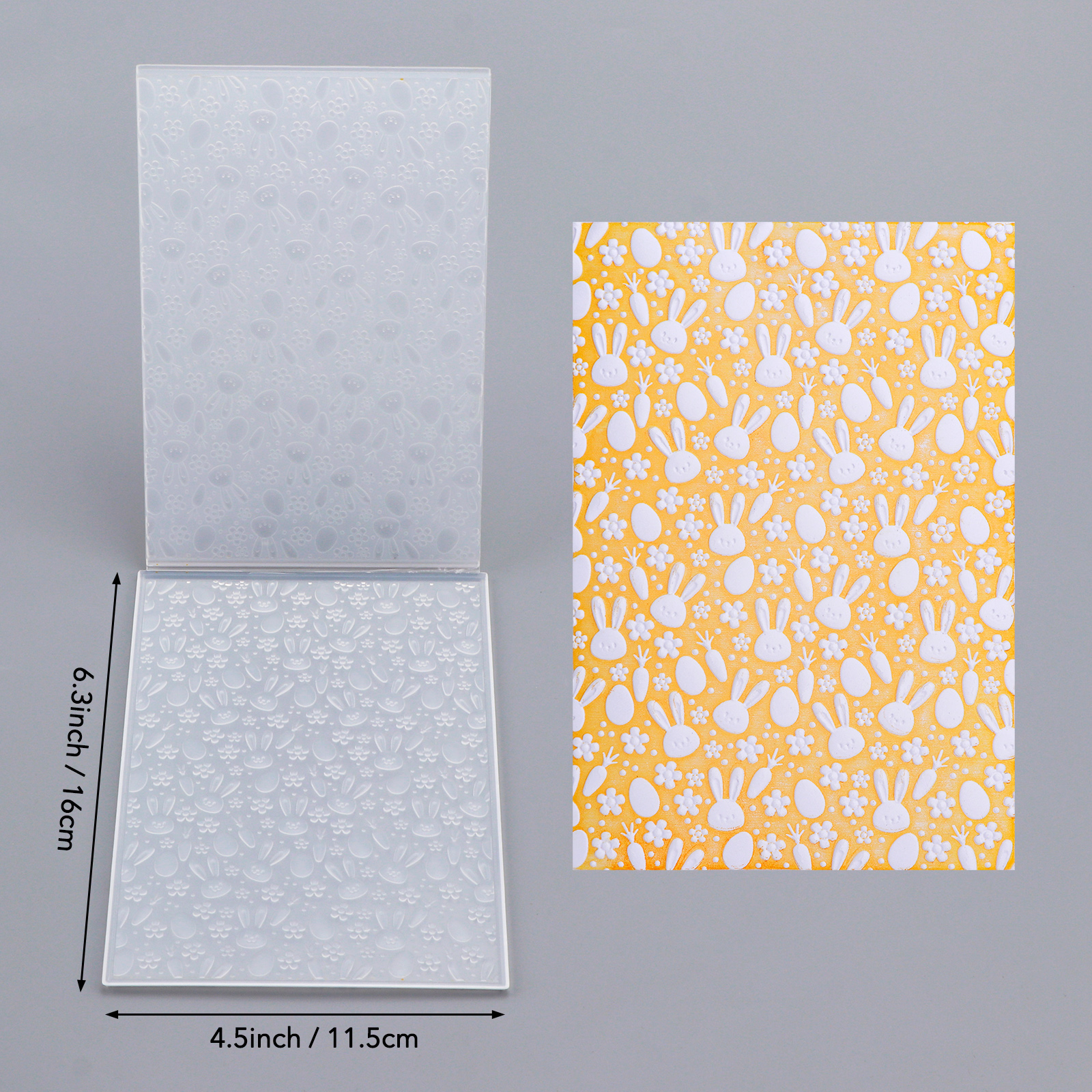 3D Embossing Folder Easter Bunny Texture Fades for Diy Scrapbooking Card Making