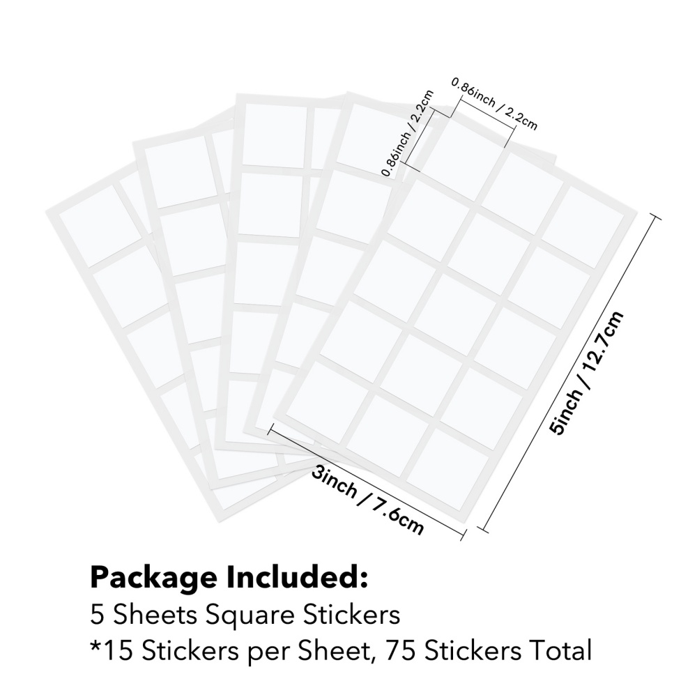 Square/Rectangle Double-Sided Adhesive Stickers for Postage Stamp Punch