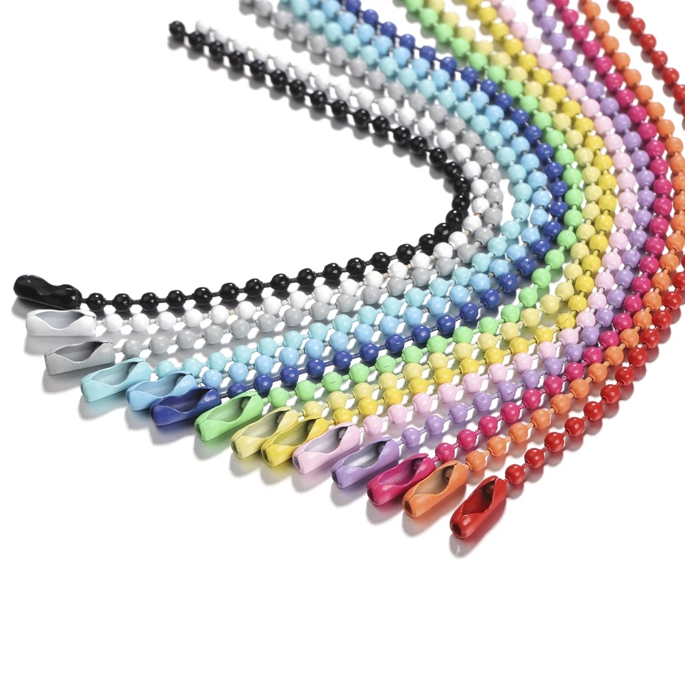 Colorful Ball Bead Chains  KeyRing Key Chain for DIY Jewelry Making Accessories