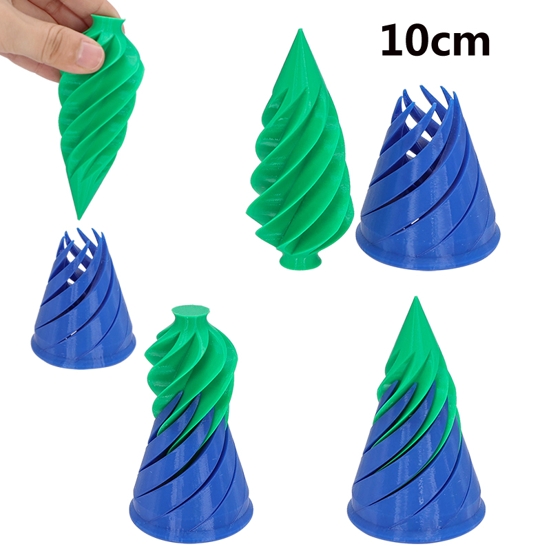 3D Printed Spiral Cone Toy Impossible Pyramid Sculpture Spiral Cone Fidget Toys