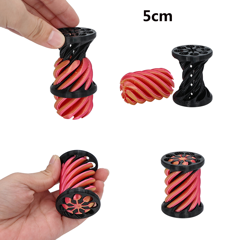 Impossible Pyramid Passthrough Sculpture 3D Printed Spiral Cone Fidget Toys Gift