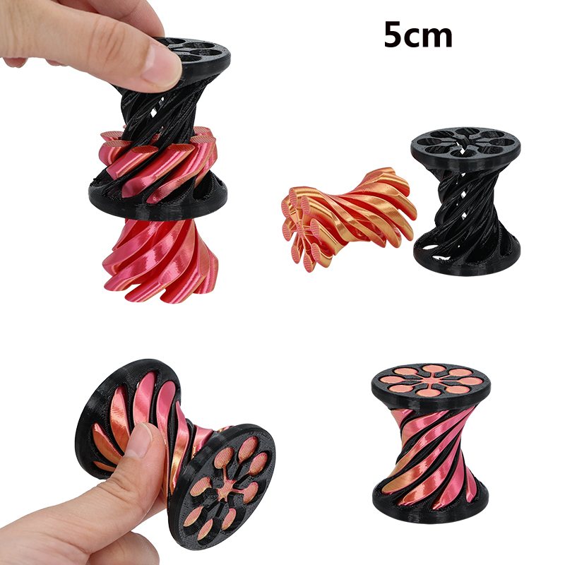 Impossible Pyramid Passthrough Sculpture 3D Printed Spiral Cone Fidget Toys Gift