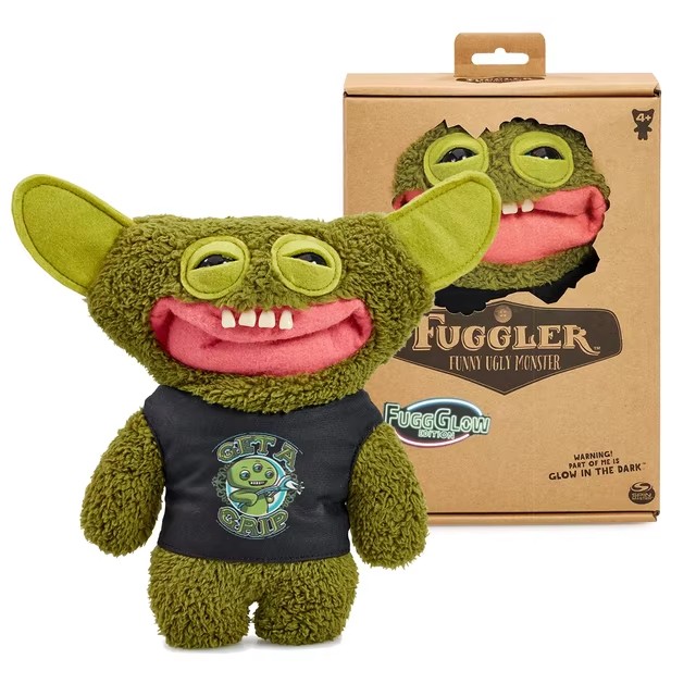 Genuine Fuggler Ugly Monster Old Tooth Glow in the Dark Stuffed Doll Plush Toys