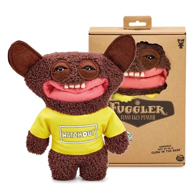 Genuine Fuggler Ugly Monster Old Tooth Glow in the Dark Stuffed Doll Plush Toys