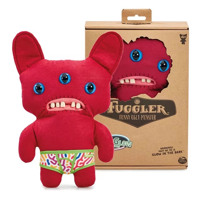 Genuine Fuggler Ugly Monster Old Tooth Glow in the Dark Stuffed Doll Plush Toys