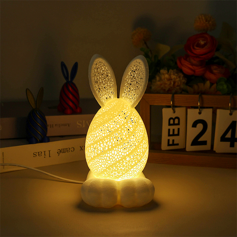 3D Printed Easter Rabbit Egg Light Night Light Easter Decoration Gift Toy
