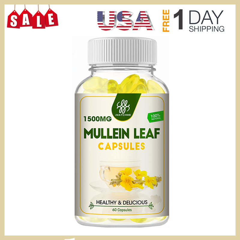 Organic Natural Mullein Leaf Capsule/Gummies For Lung Cleansing Detox Support