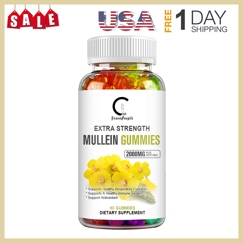 Organic Natural Mullein Leaf Capsule/Gummies For Lung Cleansing Detox Support