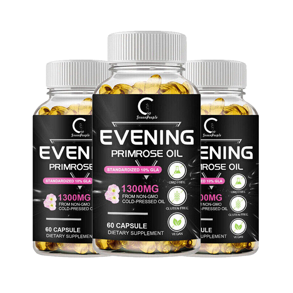 Evening Primrose Oil Capsules 1300MG with GLA -Anti-Aging,Whitening 60 Softgels