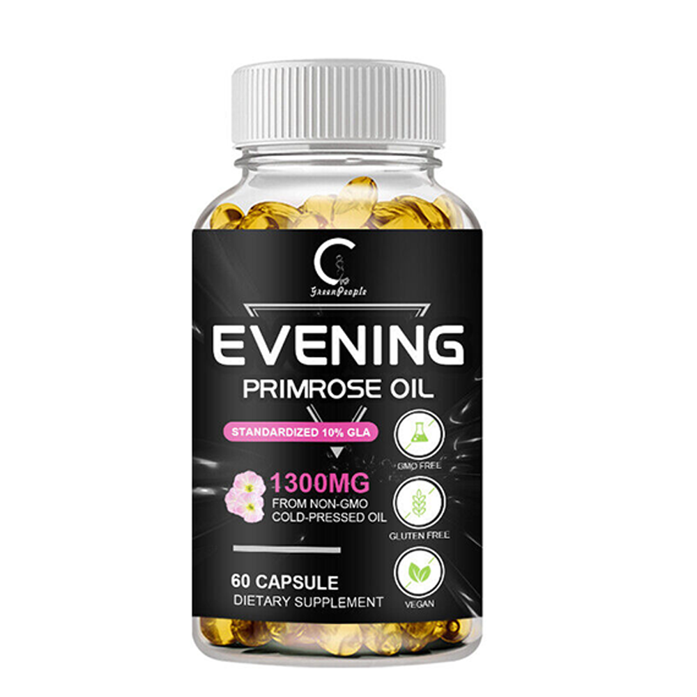 Evening Primrose Oil Capsules 1300MG with GLA -Anti-Aging,Whitening 60 Softgels