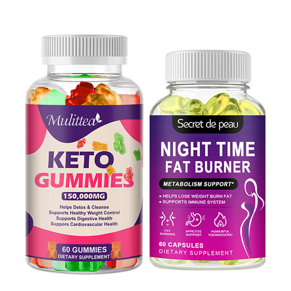 Keto ACV Gummies Night Time Capsules Weight Loss Detox Keto Diet Pills Men Women