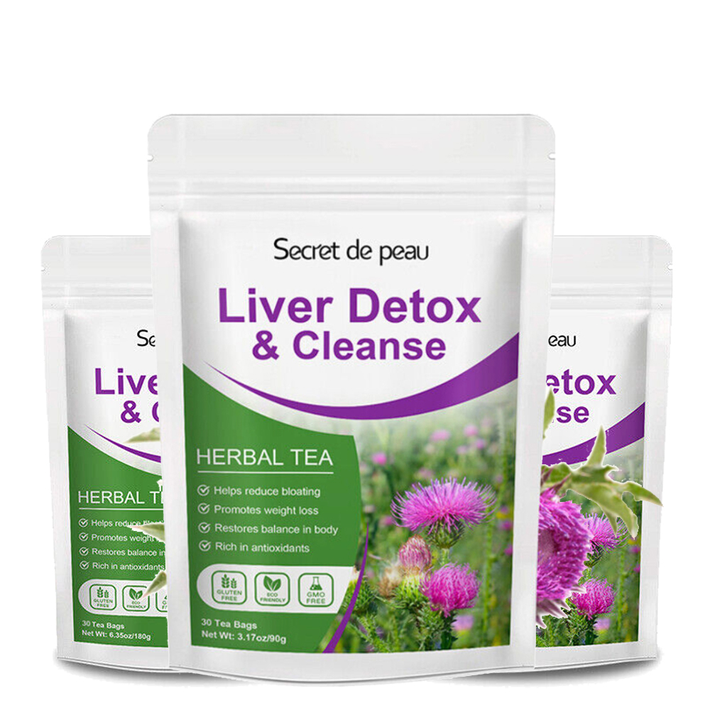 30Days Liver Cleanse Tea,Milk Thistle Dandelion Root Turmeric Herbal Detox Tea