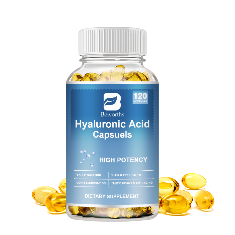 Hyaluronic Acid With Biotin Vitamin C - 250 mg Anti Aging Antioxidant 120 Pills