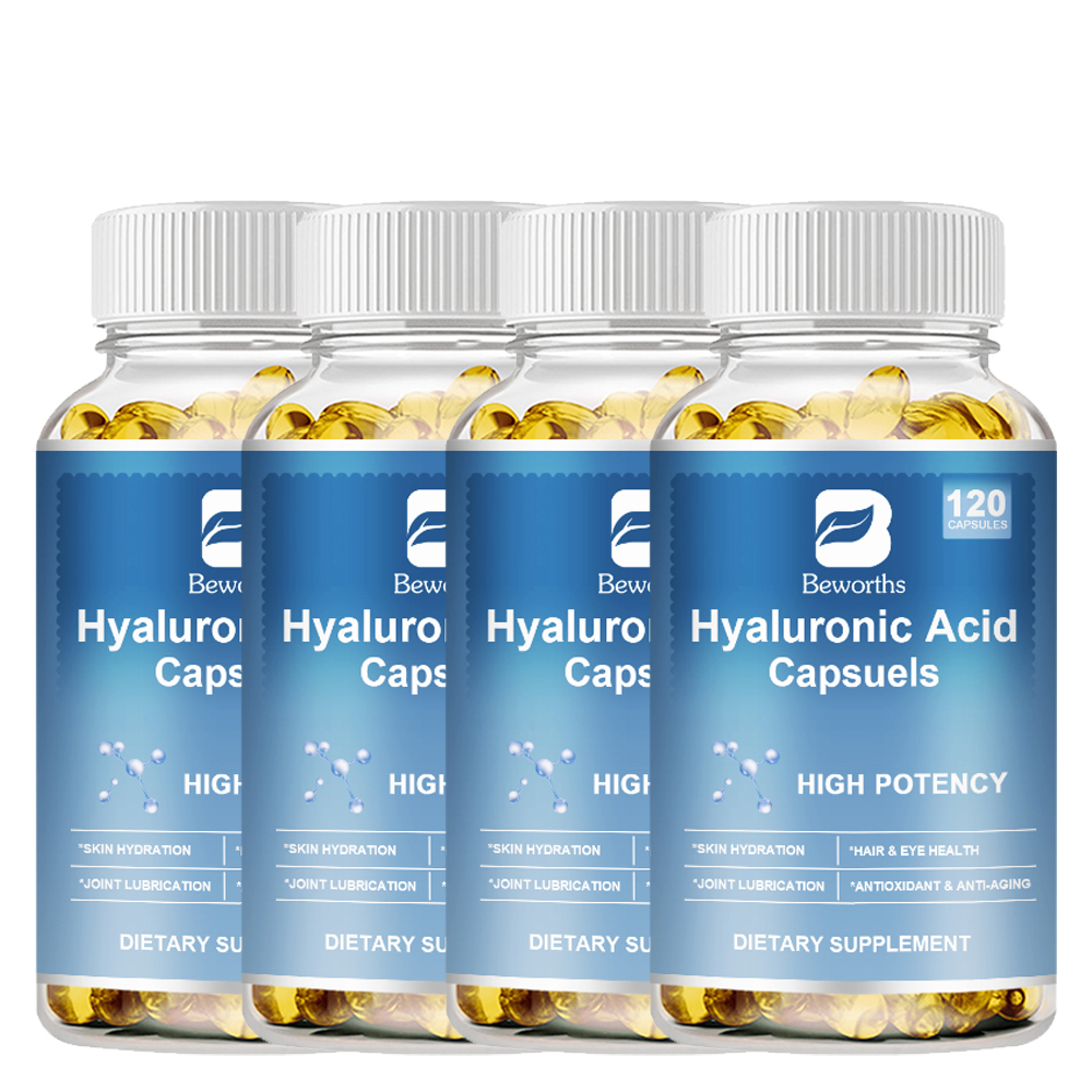 Hyaluronic Acid With Biotin Vitamin C - 250 mg Anti Aging Antioxidant 120 Pills