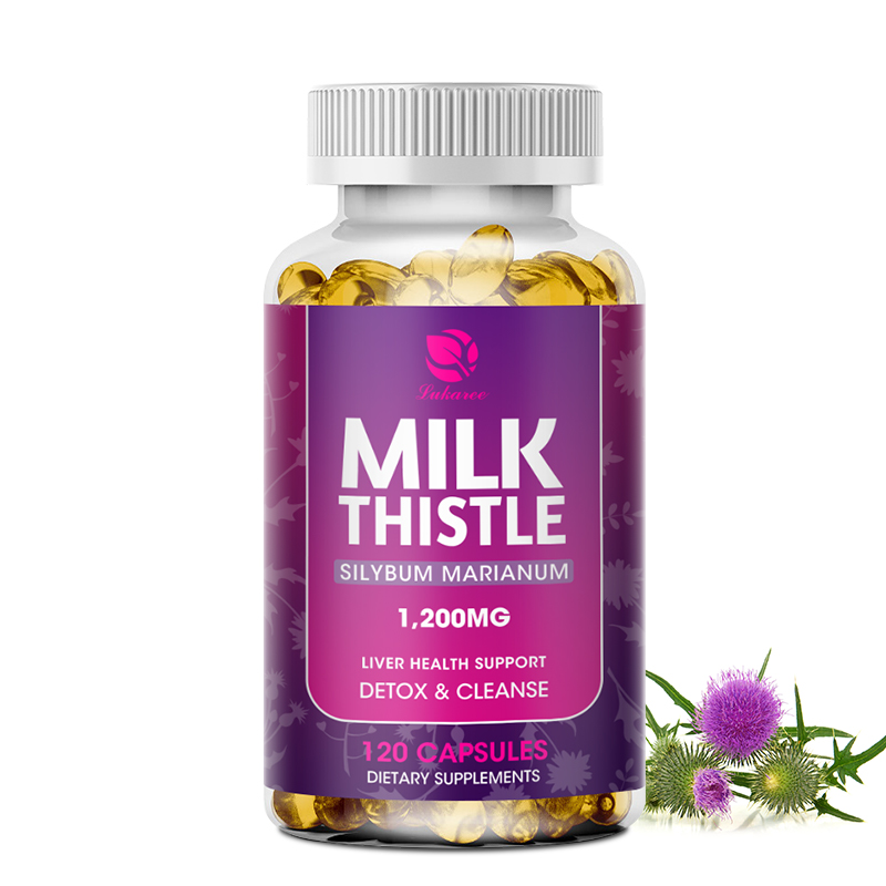 120pcs Milk Thistle (Silymarin) 1200MG Dandelion Root Capsules Liver Health Caps - Picture 12 of 14