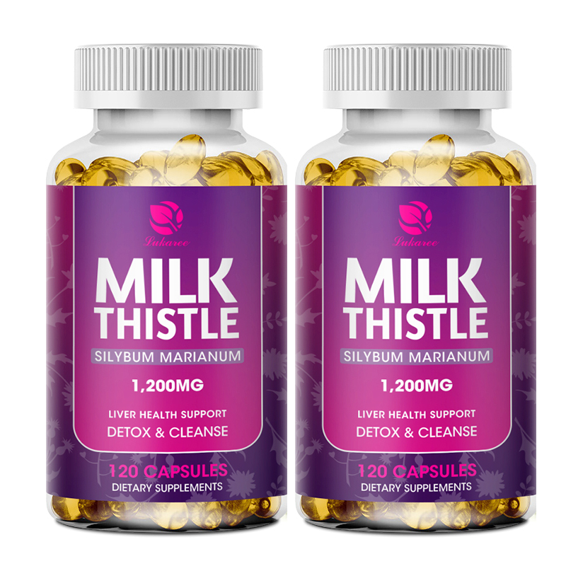 120pcs Milk Thistle (Silymarin) 1200MG Dandelion Root Capsules Liver Health Caps - Picture 13 of 14