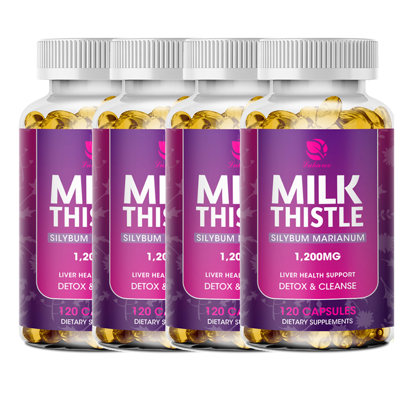 120pcs Milk Thistle (Silymarin) 1200MG Dandelion Root Capsules Liver Health Caps - Picture 14 of 14