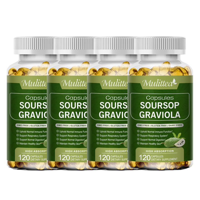 Soursop Graviola Capsules Leaf & Fruit Extract 120 Capsules High Potency 1000mg