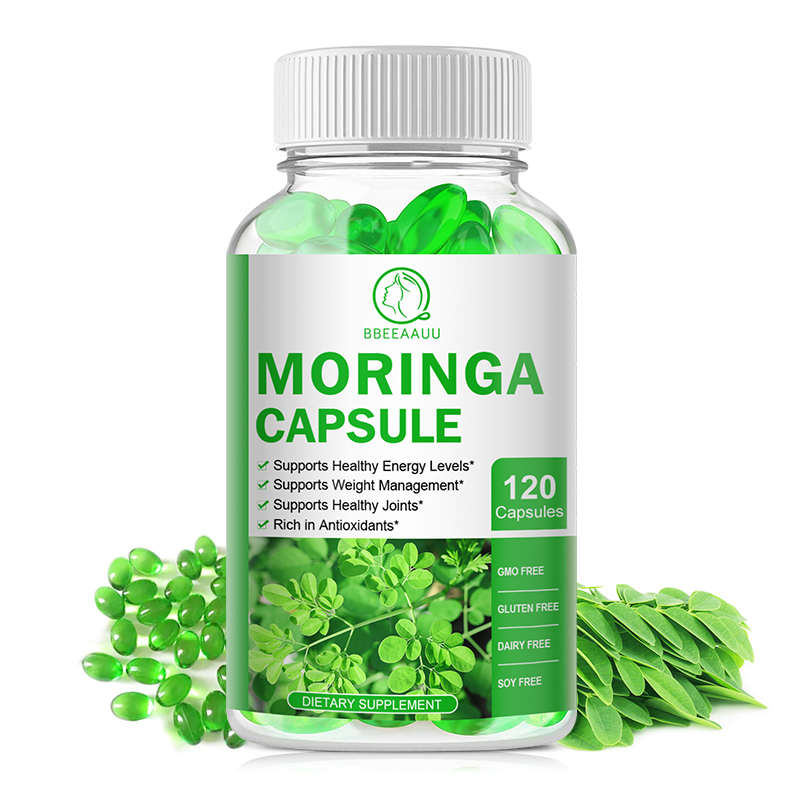 120Capsules Moringa Leaf Organic Extract 1000mg Serving 100% Pure Immune Support