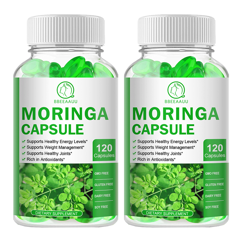 120Capsules Moringa Leaf Organic Extract 1000mg Serving 100% Pure Immune Support