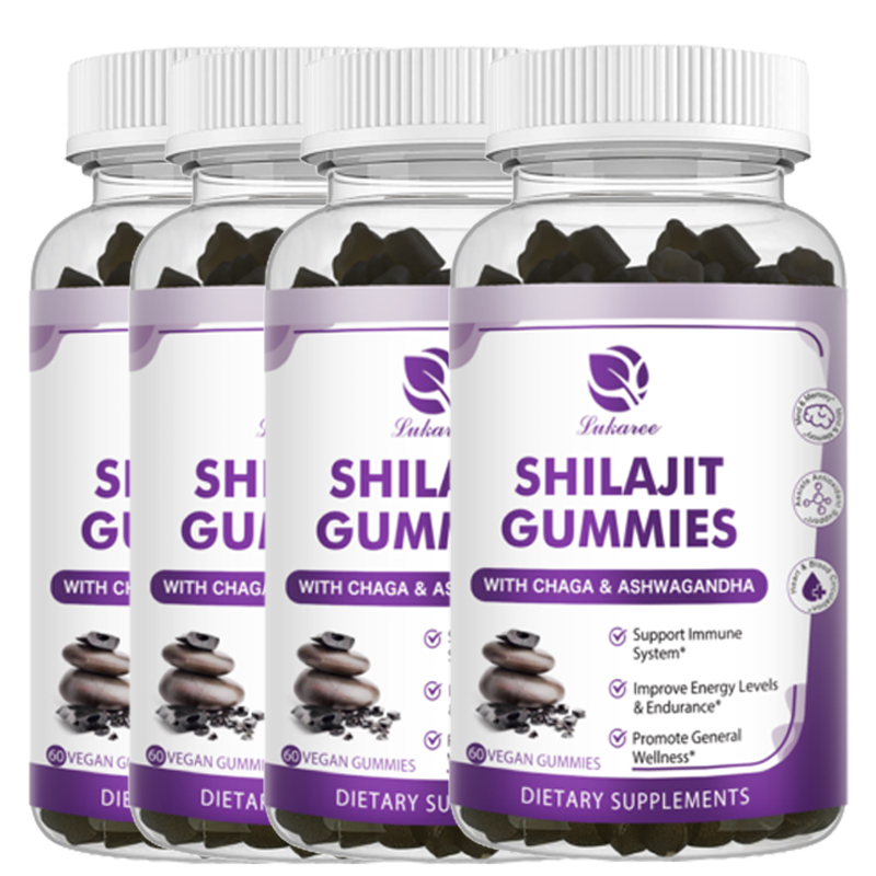 1-4PCS Organic Himalayan Pure SHILAJIT gummies Promove Immune & Brain Health