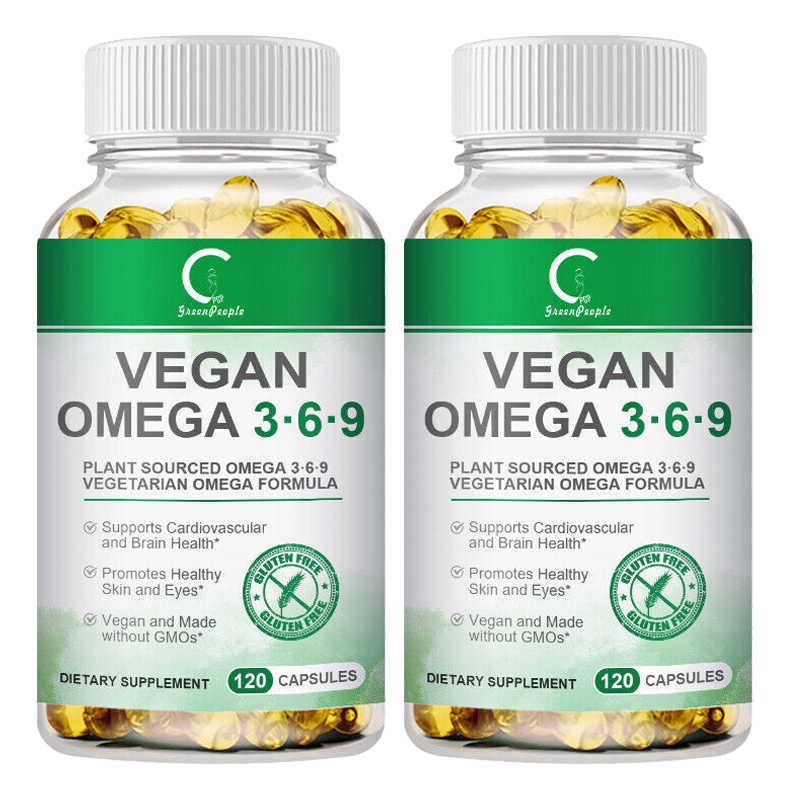 1~3x Omega 3 6 9 Vegan Capsules 1360mg High Strength Fatty Acids Immune Support