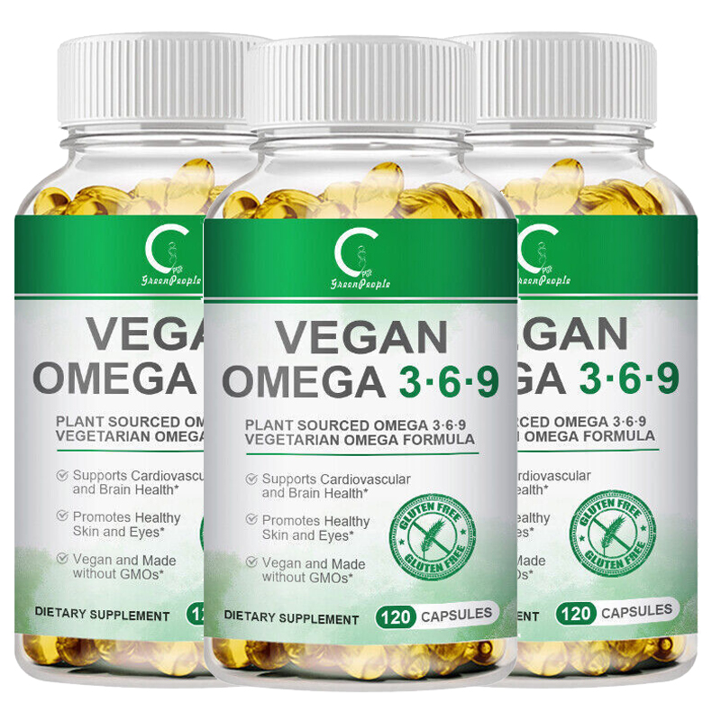 1~3x Omega 3 6 9 Vegan Capsules 1360mg High Strength Fatty Acids Immune Support