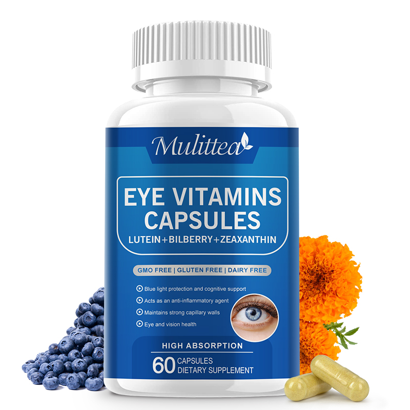 Eye Vitamins Capsule Lutein+Bilberry+Zeaxanthin Blue Light Protection