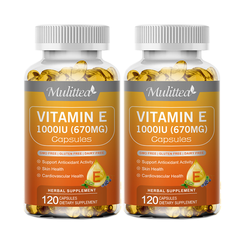 1000IU Vitamin E Capsules Supports Skin, Hair, Immune & Eye Health Antioxidant