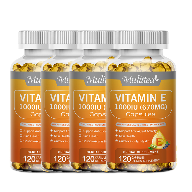 1000IU Vitamin E Capsules Supports Skin, Hair, Immune & Eye Health Antioxidant