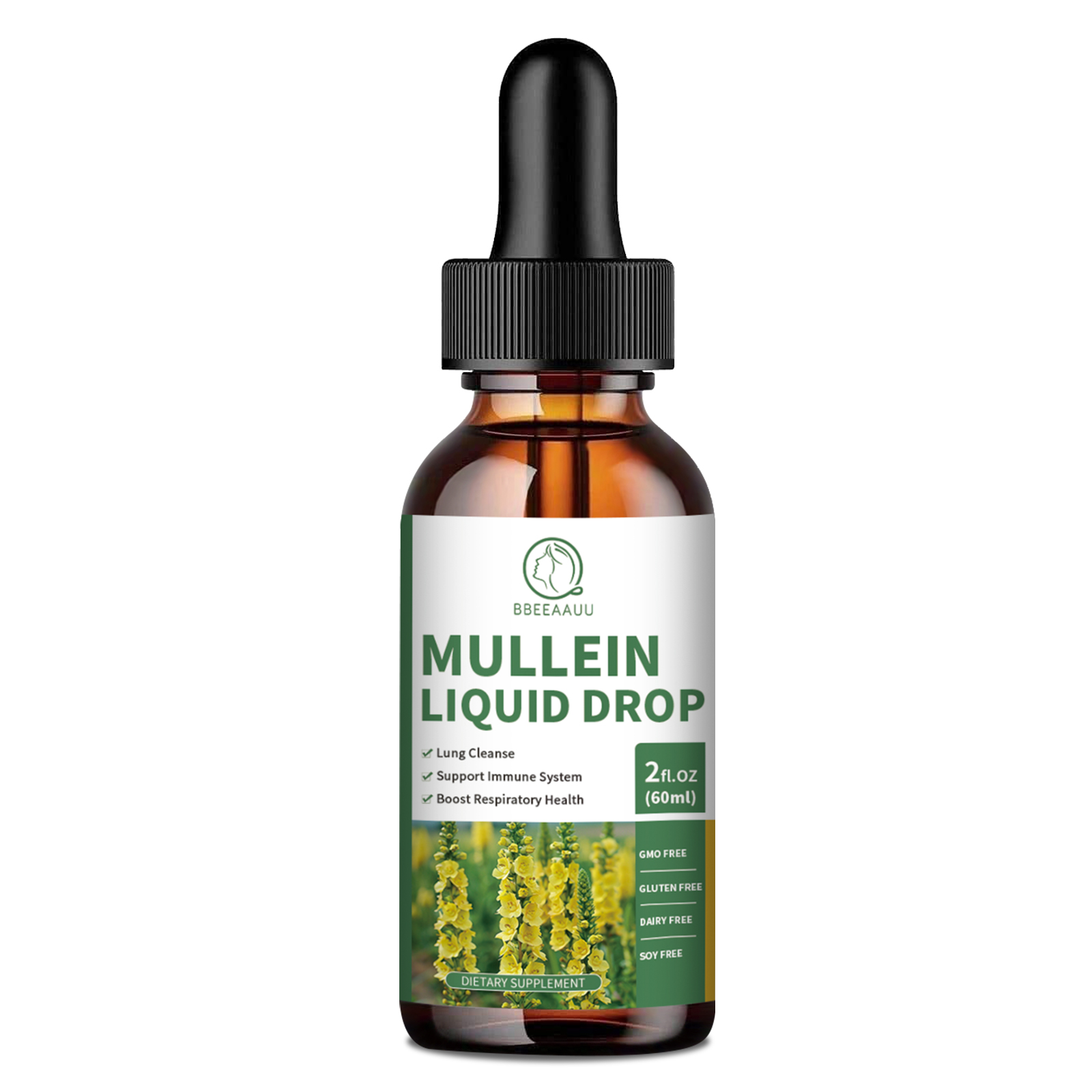 Mullein Drops for Lungs, Cleanse & Detox Support Respiratory, Immune, Digestive