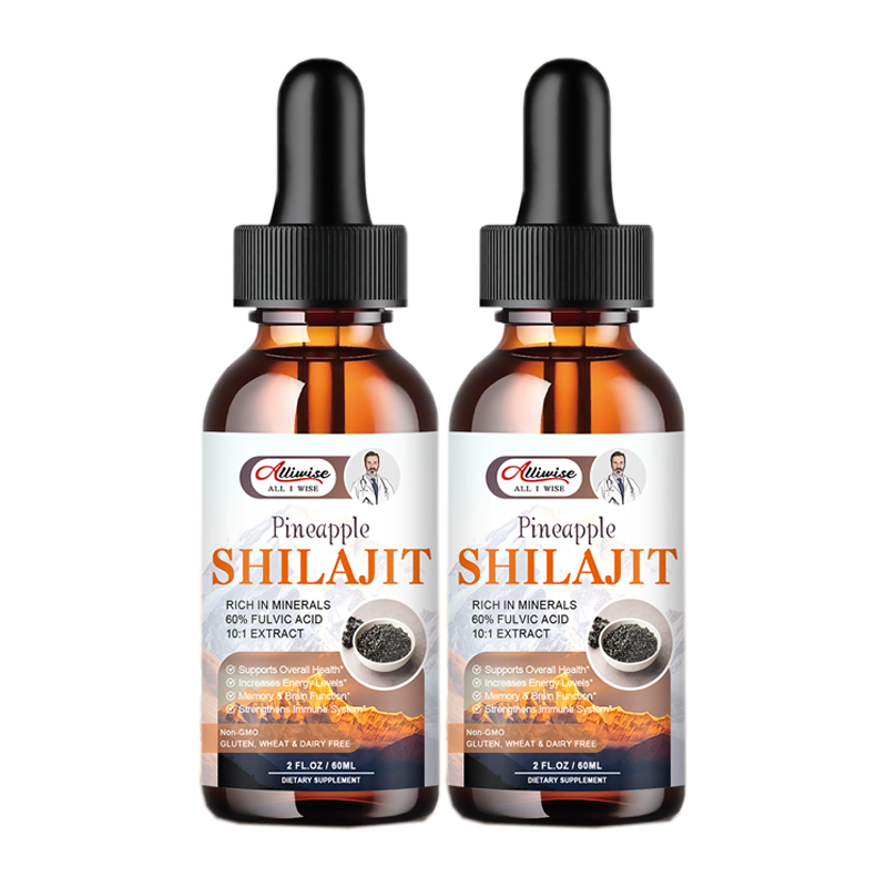 Organic Shilajit  Supplement with Ashwagandha Ginseng Saw Palmetto Chaga Extract