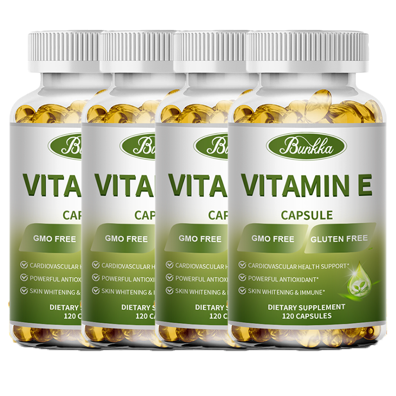 1/2/4*120 Vitamin E 400 IU Softgels, Supports Antioxidant Health & Immune System