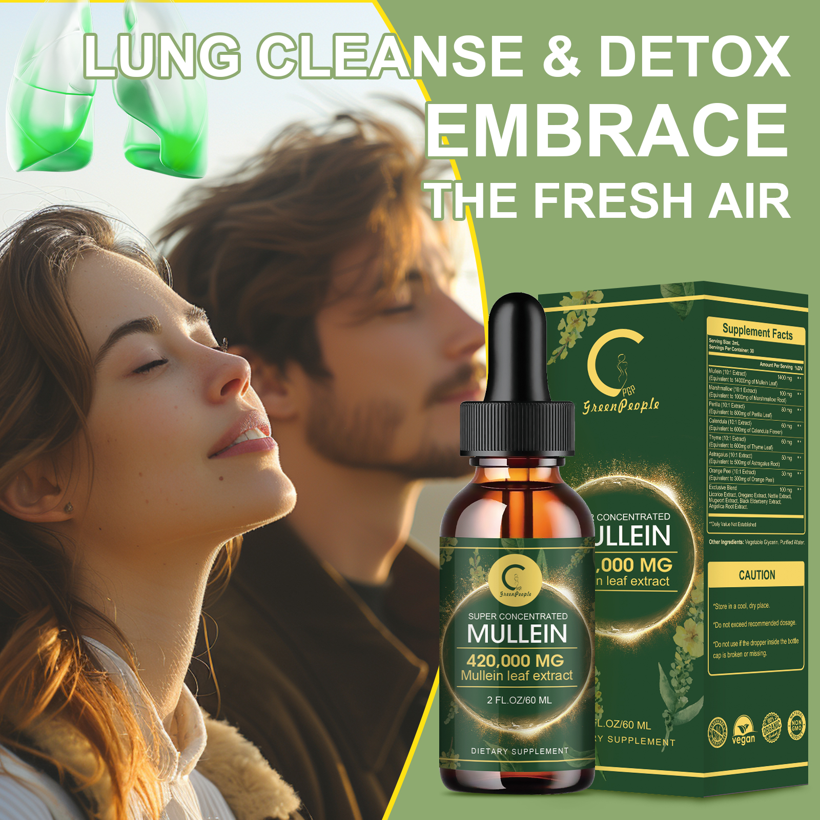 Neatural Mullein Leaf Supplement Mullein Leaf Extract Drops Mullein Herbal Tea