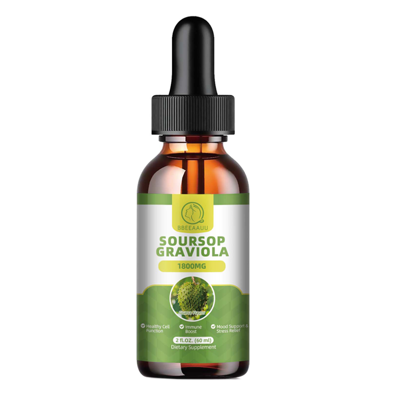 1800MG Soursop Graviola Extract Liquid Drops Support Regeneration, Immune Boost