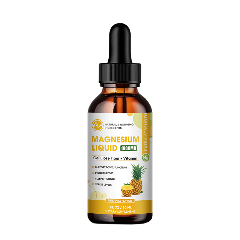 Magnesium Glycinate Supplement Liquid Drops 1000MG with Vitamin Zinc 30ML